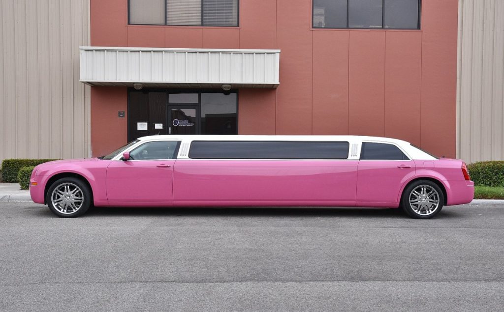 Walsall Pink Limousine outside